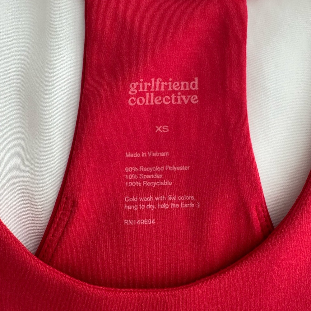 Girlfriend Collective float cleo bra in red - Picture 2 of 3